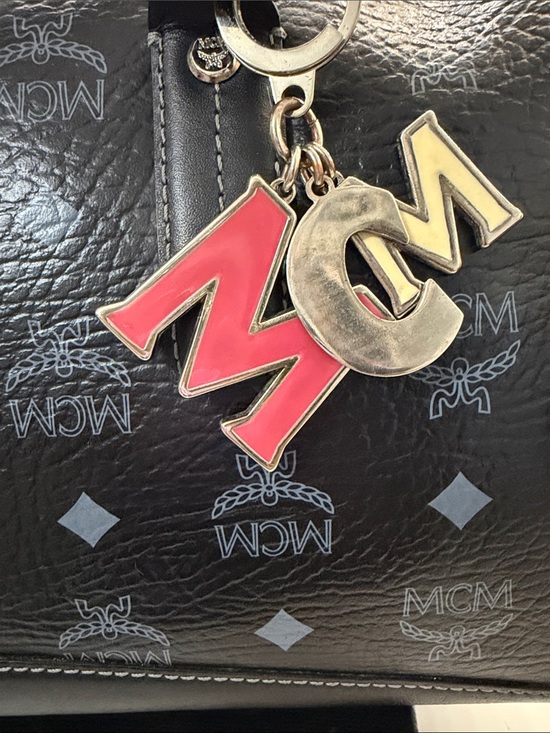 Accessories - MCM Keychain Charm - Red, Cream, Silver